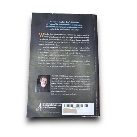 ⚡️3/$15⚡️ Seven Days [Paperback] by Patrick Senécal - Picture 3 of 3